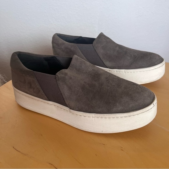 Vince Women’s Warren Gray Slip On Loafer Suede Sneakers 7.5 - Picture 12 of 13